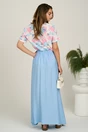 Bluza din viscoza cu flori roz si bleu lejera, 2, dyfashion.ro