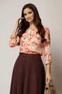 Bluza din viscoza cu imprimeu rosu si oranj, 1, dyfashion.ro