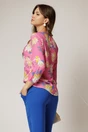 Bluza din viscoza cu imprimeu roz si galben, 2, dyfashion.ro