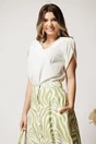 Bluza DY Fashion alba din voal cu perlute si maneci lalea, 1, dyfashion.ro