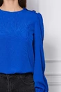Bluza Dy Fashion albastra cu nasturi pe umar