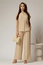 Bluza DY Fashion bej de vara tip camasa cu guler tip tunica, 3, dyfashion.ro