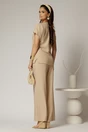 Bluza DY Fashion bej de vara tip camasa cu guler tip tunica, 2, dyfashion.ro