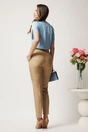 Bluza DY Fashion bleu lejera din voal cu perle la decolteu, 2, dyfashion.ro
