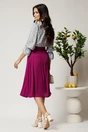 Bluza DY Fashion din satin bleu cu imprimeuri florale si decolteu petrecut, 2, dyfashion.ro