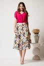 Bluza DY Fashion fucsia din voal cu perlute si maneci lalea, 3, dyfashion.ro