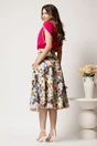 Bluza DY Fashion fucsia din voal cu perlute si maneci lalea, 2, dyfashion.ro