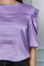 Bluza Dy Fashion lila cu volanase la umeri