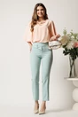 Bluza DY Fashion somon din voal vaporoasa cu aplicatie la decolteu, 3, dyfashion.ro