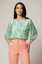 Bluza eleganta din viscoza cu imprimeu lila si roz si croi lejer, 1, dyfashion.ro