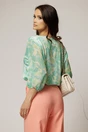 Bluza eleganta din viscoza cu imprimeu lila si roz si croi lejer, 2, dyfashion.ro