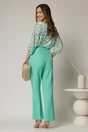 Bluza eleganta din viscoza cu imprimeu verde si turcoaz si croi lejer, 2, dyfashion.ro