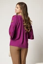 Bluza eleganta din viscoza magenta cu broderie traditionala, 2, dyfashion.ro