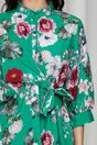 Bluza Eveline verde cu imprimeu floral