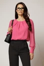 Bluza fucsia eleganta cu buline si fir lurex, 1, dyfashion.ro