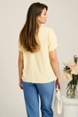 Bluza galbena din viscoza lejera cu guler si accesoriu, 2, dyfashion.ro
