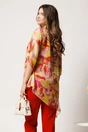 Bluza galbena din voal oversized cu imprimeu corai- Viada, 2, dyfashion.ro