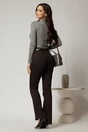 Bluza gri mulata din tencel cu desing impletit la bust, 2, dyfashion.ro