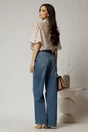 Bluza ivoar cu buline din tencel cu maneci bufante si guler funda, 2, dyfashion.ro