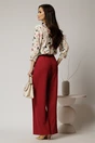 Bluza ivoar cu funda la decolteu si imprimeu in nuante de grena, 2, dyfashion.ro