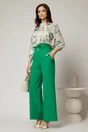 Bluza ivoar cu funda la decolteu si imprimeu in nuante de verde gri, 3, dyfashion.ro