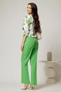 Bluza ivoar din satin cu imprimeuri verzi, 2, dyfashion.ro