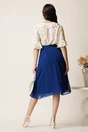 Bluza ivory din viscoza lejera cu imprimeu colorat si volnas la decolteu, 2, dyfashion.ro
