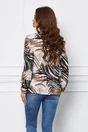Bluza Jessie ivory cu zebra print maro