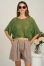 Bluza kaki lejera din tricot subtire, 1, dyfashion.ro