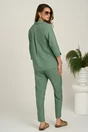 Bluza kaki vaporoasa din viscoza cu croi lejer si guler ascutit, 2, dyfashion.ro