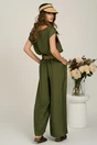 Bluza lejera kaki din viscoza cu accesoriu, 2, dyfashion.ro