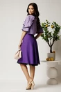 Bluza lila din viscoza cu volane la maneci, 2, dyfashion.ro