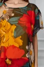Bluza Luana cu imprimeu floral galben-rosu