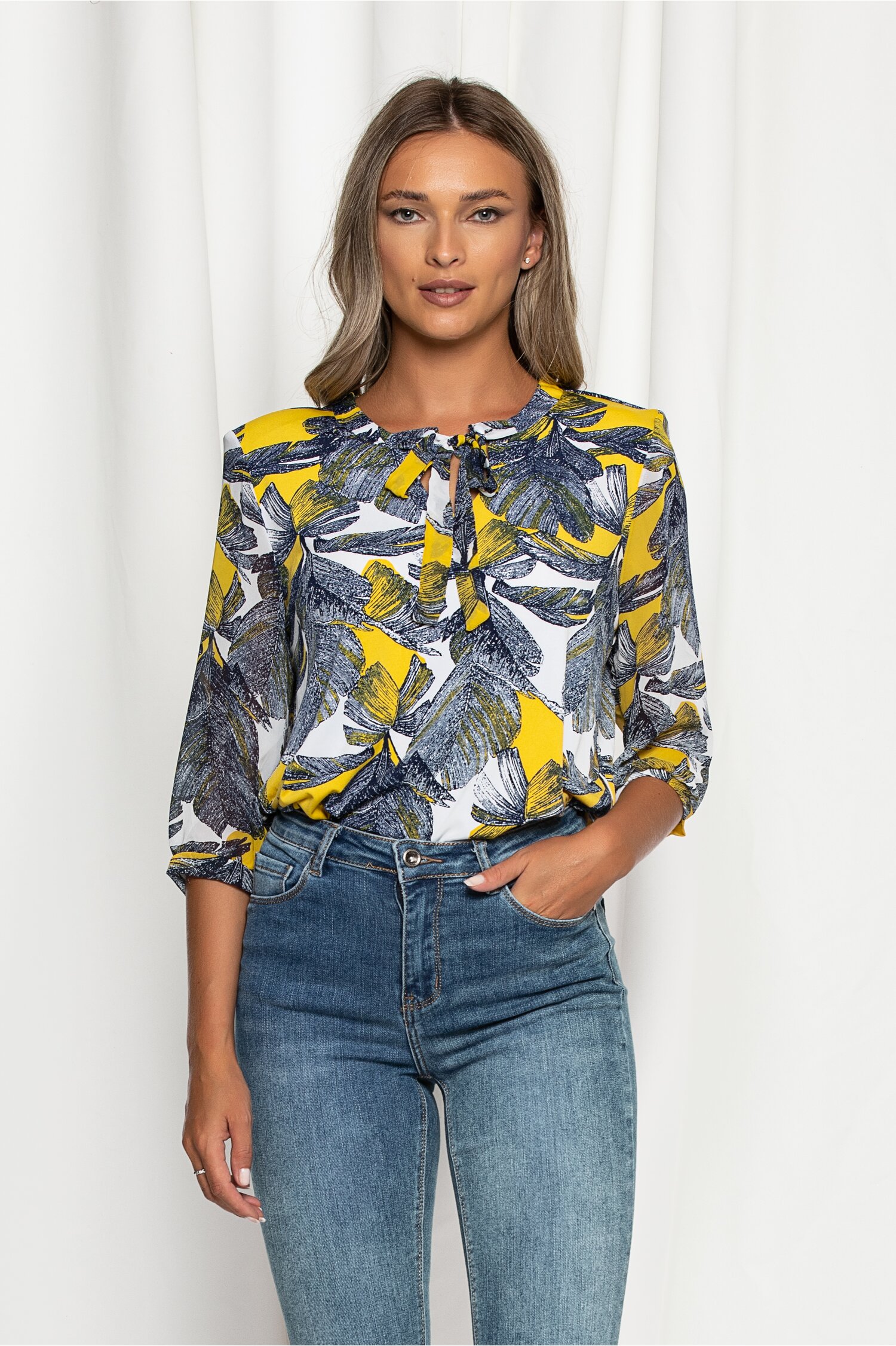 Bluza manuela bluemarin cu imprimeu floral