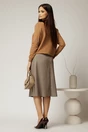 Bluza maro camel din tricot cu maneca lunga si croi lejer, 2, dyfashion.ro