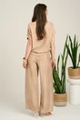 Bluza maro din viscoza cu croi lejer si nod la baza, 2, dyfashion.ro
