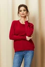 Bluza Miriam rosie cu model in relief