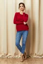 Bluza Miriam rosie cu model in relief
