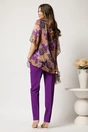 Bluza mov din voal oversized cu imprimeu galben- Viada, 2, dyfashion.ro