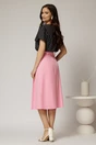 Bluza neagra cu buline din viscoza cu funda la decolteu si volanas, 2, dyfashion.ro