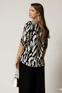 Bluza neagra cu imprimeuri albe lejera din viscoza, 2, dyfashion.ro