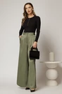 Bluza neagra din bumbac croi mulat cu maneca lunga, 3, dyfashion.ro