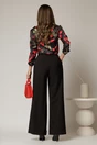 Bluza neagra din satin cu imprimeuri rosii si croi lejer, 2, dyfashion.ro