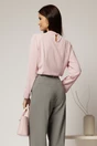 Bluza roz cu aplicatie tip cravata, 2, dyfashion.ro
