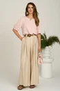 Bluza roz din viscoza cu croi drept, 4, dyfashion.ro