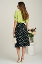 Bluza verde din viscoza lejera a cu funda, 2, dyfashion.ro