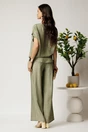 Bluza verde fistic din viscoza cu croi lejer si nod la baza, 2, dyfashion.ro