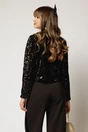 Bolero DY Fashion negru din catifea cu paiete, 2, dyfashion.ro
