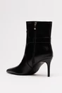 Botine negre din piele ecologica cu toc subtire si accesoriu, 3, dyfashion.ro