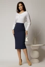 Camasa alba din poplin cu gulerul barcuta, 3, dyfashion.ro